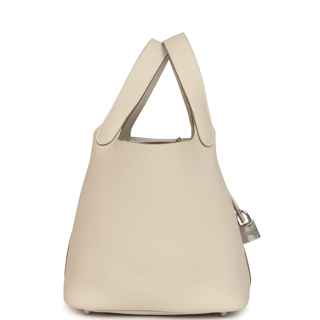 Hermes Picotin Lock 18 Craie Clemence Palladium Hardware