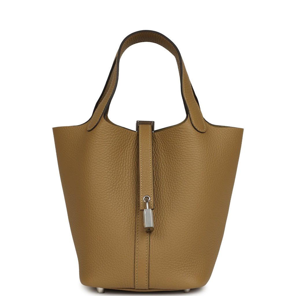 Hermes Picotin Lock 18 Dune Clemence Palladium Hardware