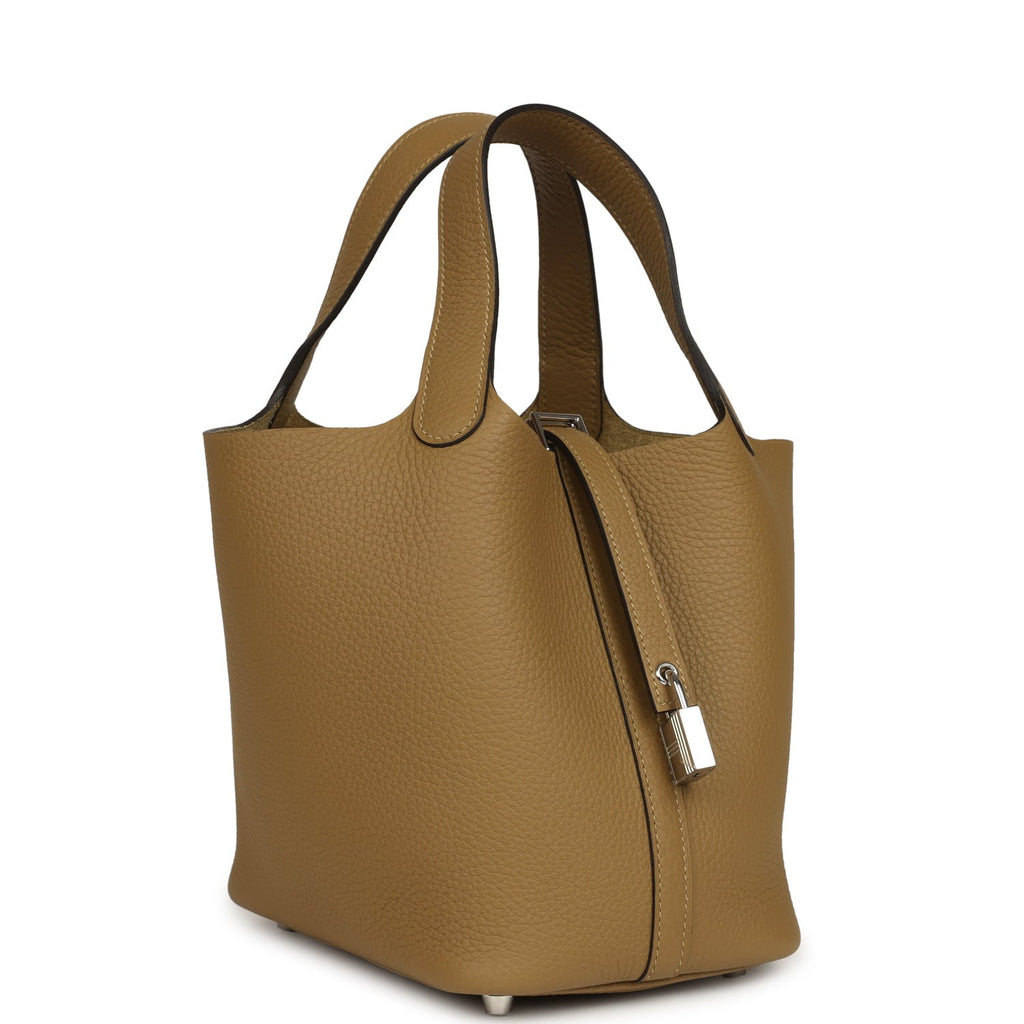 Hermes Picotin Lock 18 Dune Clemence Palladium Hardware