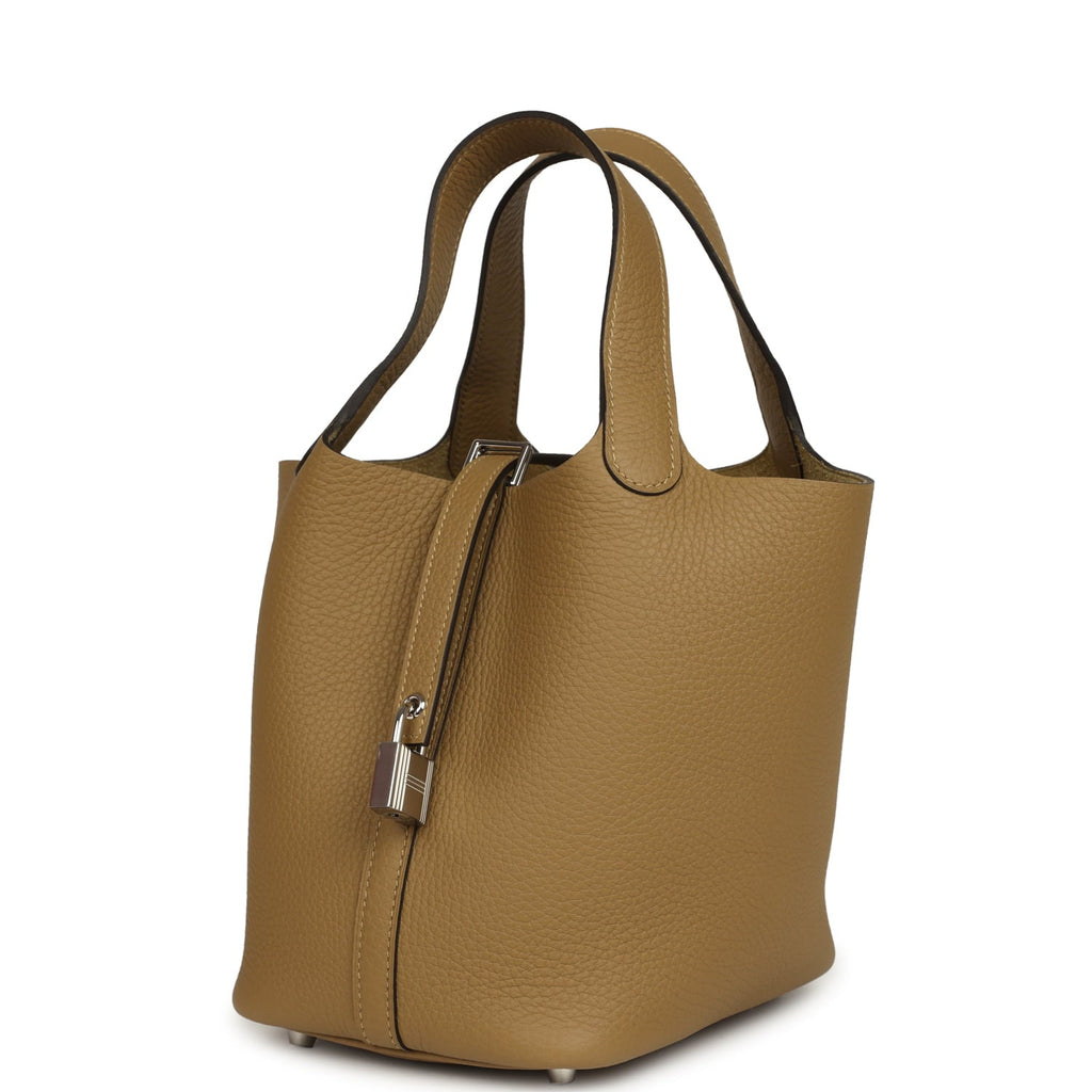 Hermes Picotin Lock 18 Dune Clemence Palladium Hardware