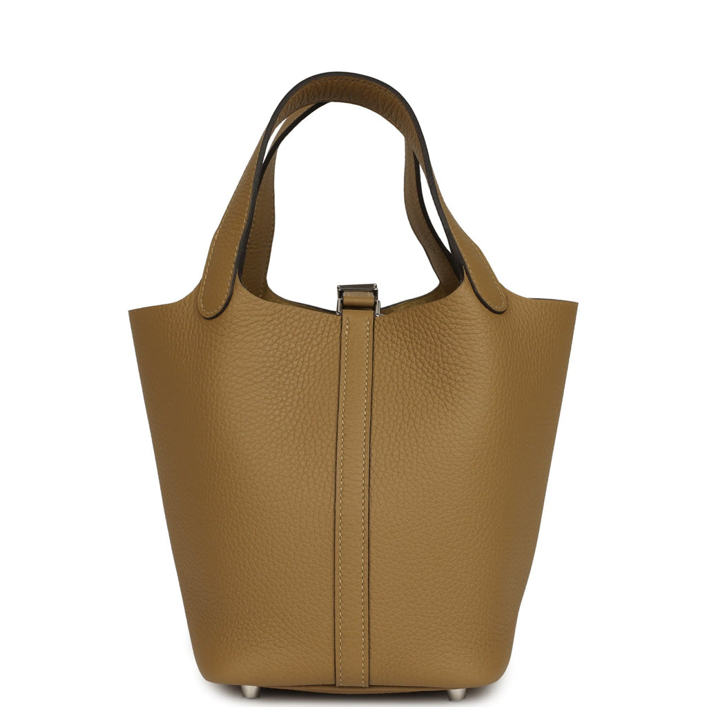 Hermes Picotin Lock 18 Dune Clemence Palladium Hardware