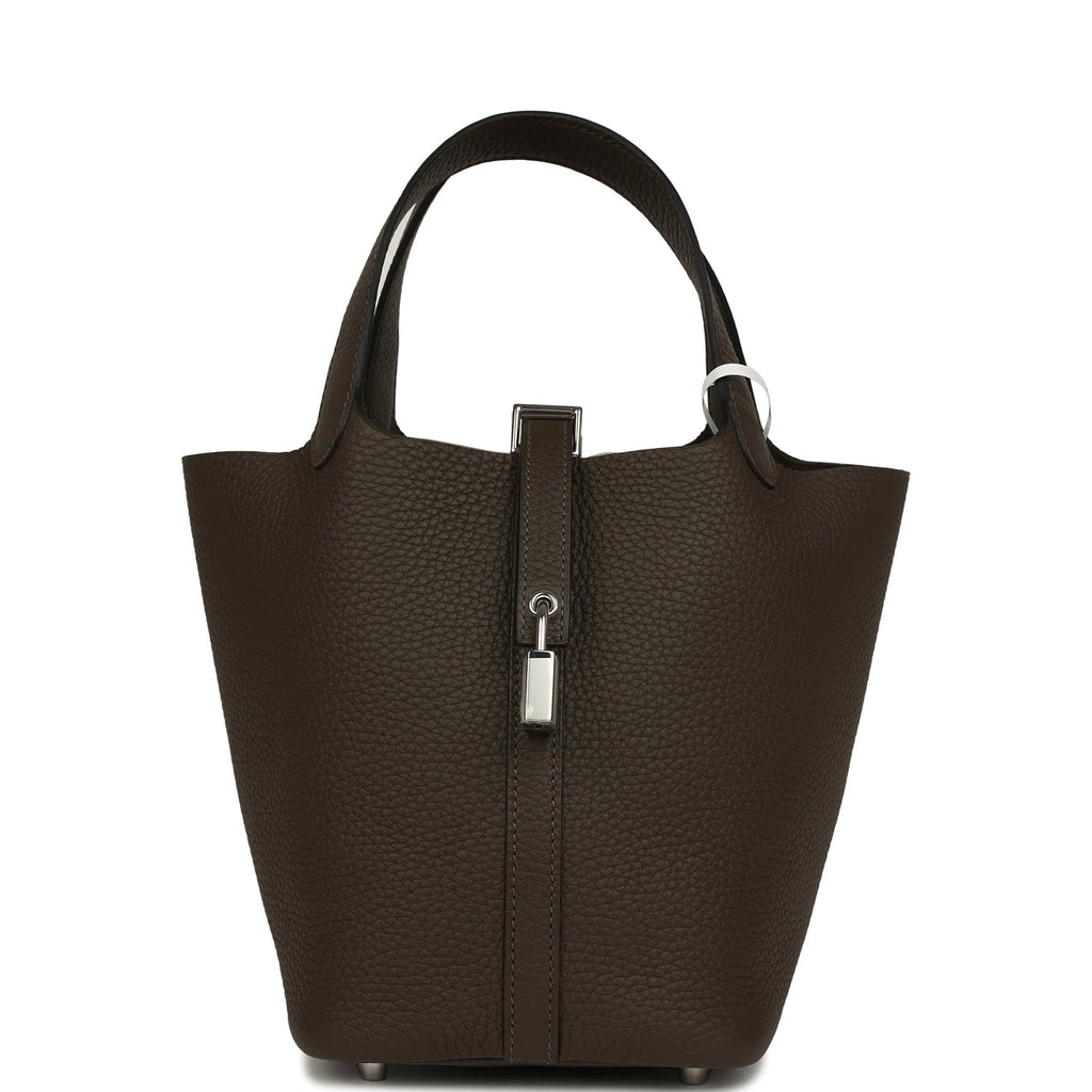 Hermes Picotin Lock 18 Vert Loden Clemence Palladium Hardware