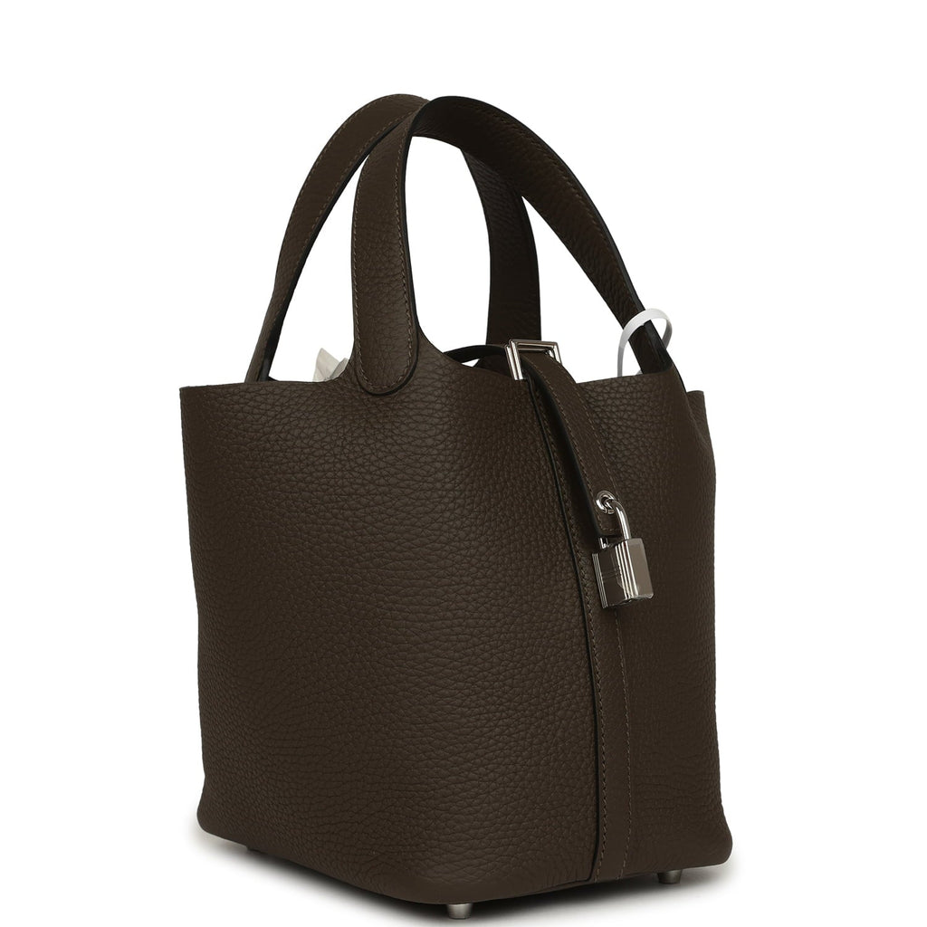 Hermes Picotin Lock 18 Vert Loden Clemence Palladium Hardware