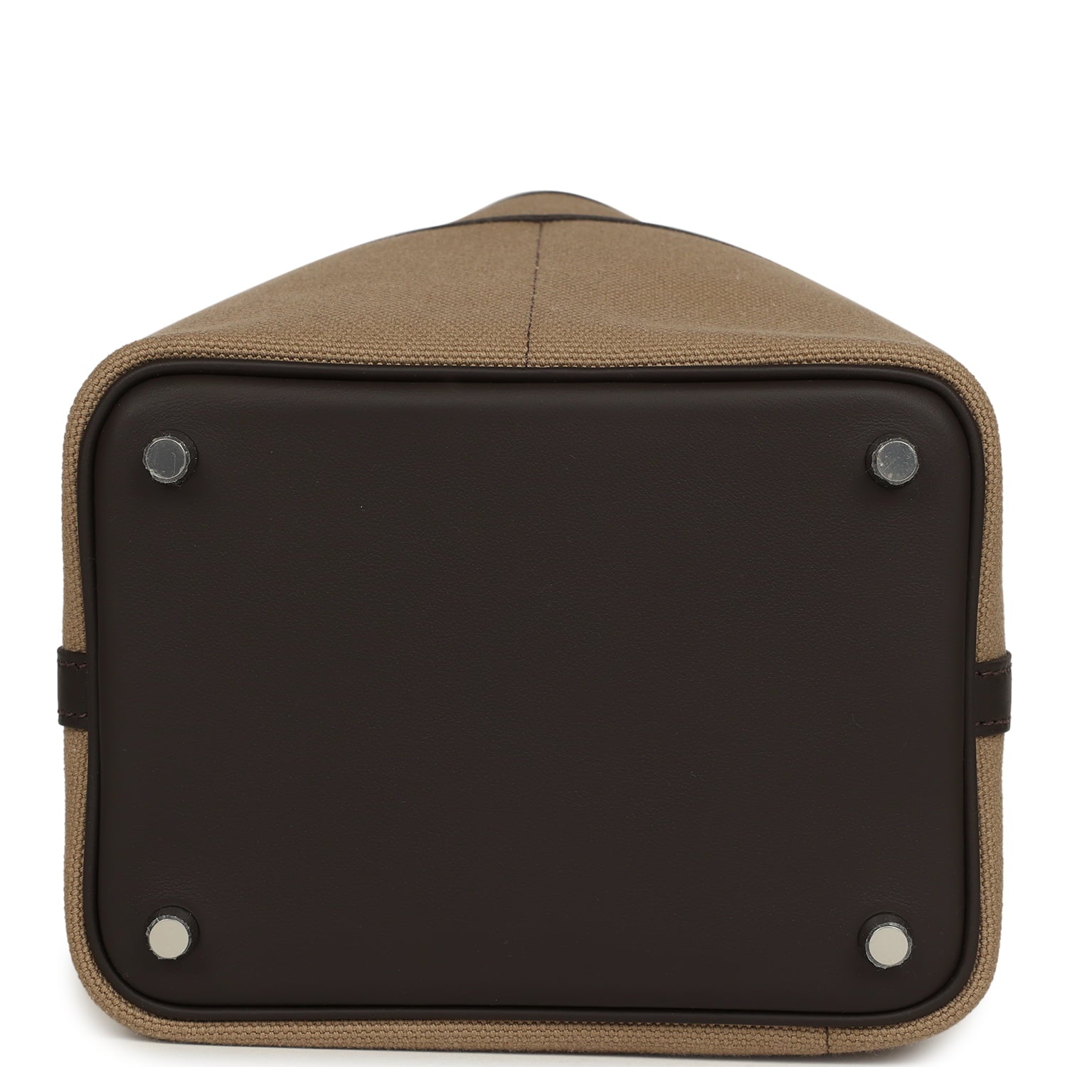 Hermes Picotin Cargo 18 Mousse Toile Canvas and Bai Brun Swift Palladium Hardware