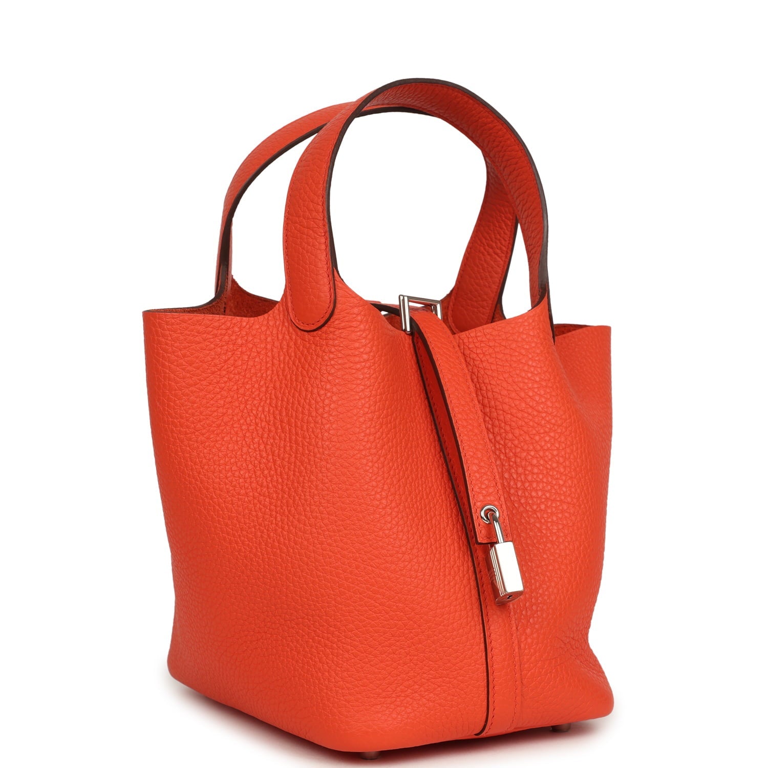Hermes Picotin Lock 18 Orange Poppy Clemence Palladium Hardware