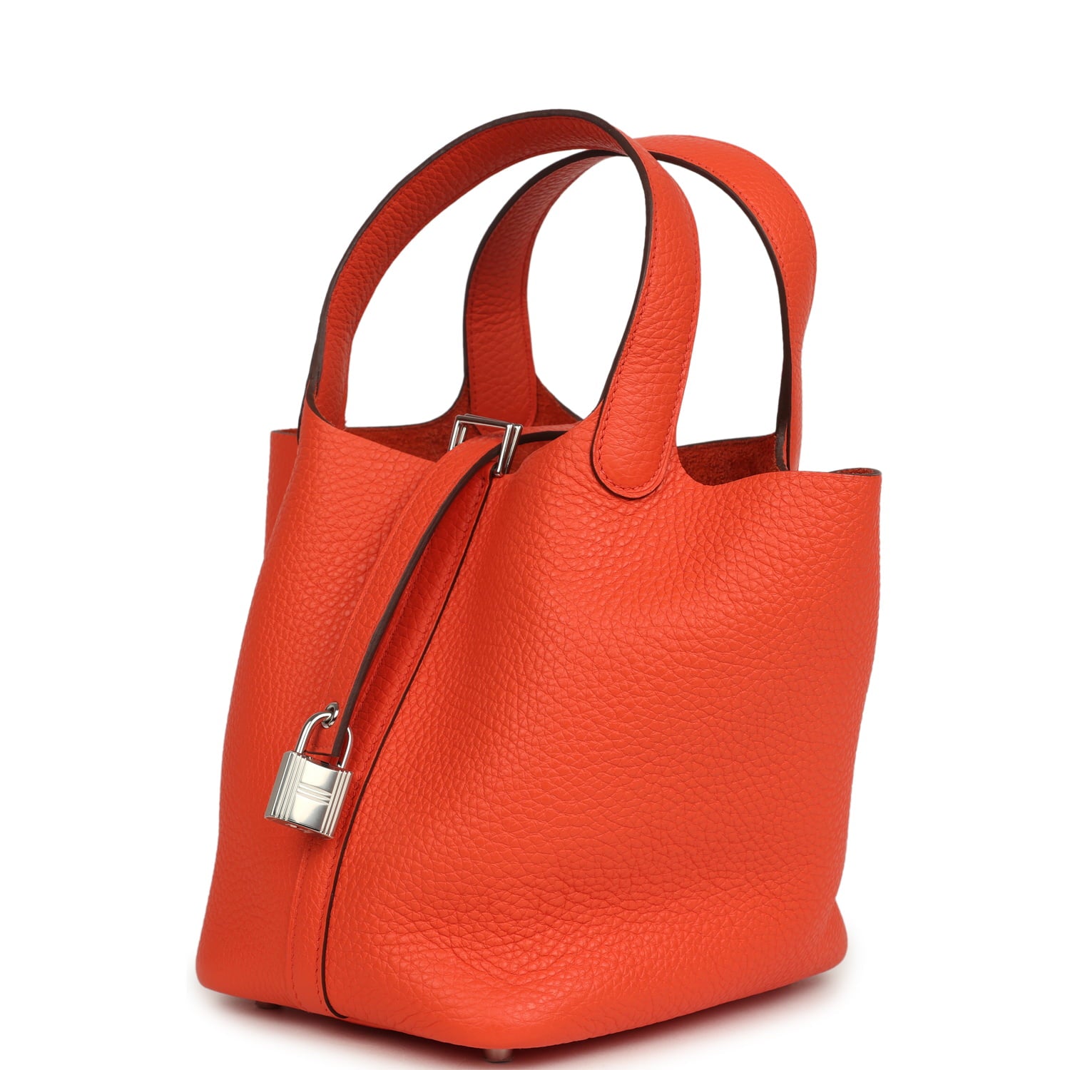 Hermes Picotin Lock 18 Orange Poppy Clemence Palladium Hardware