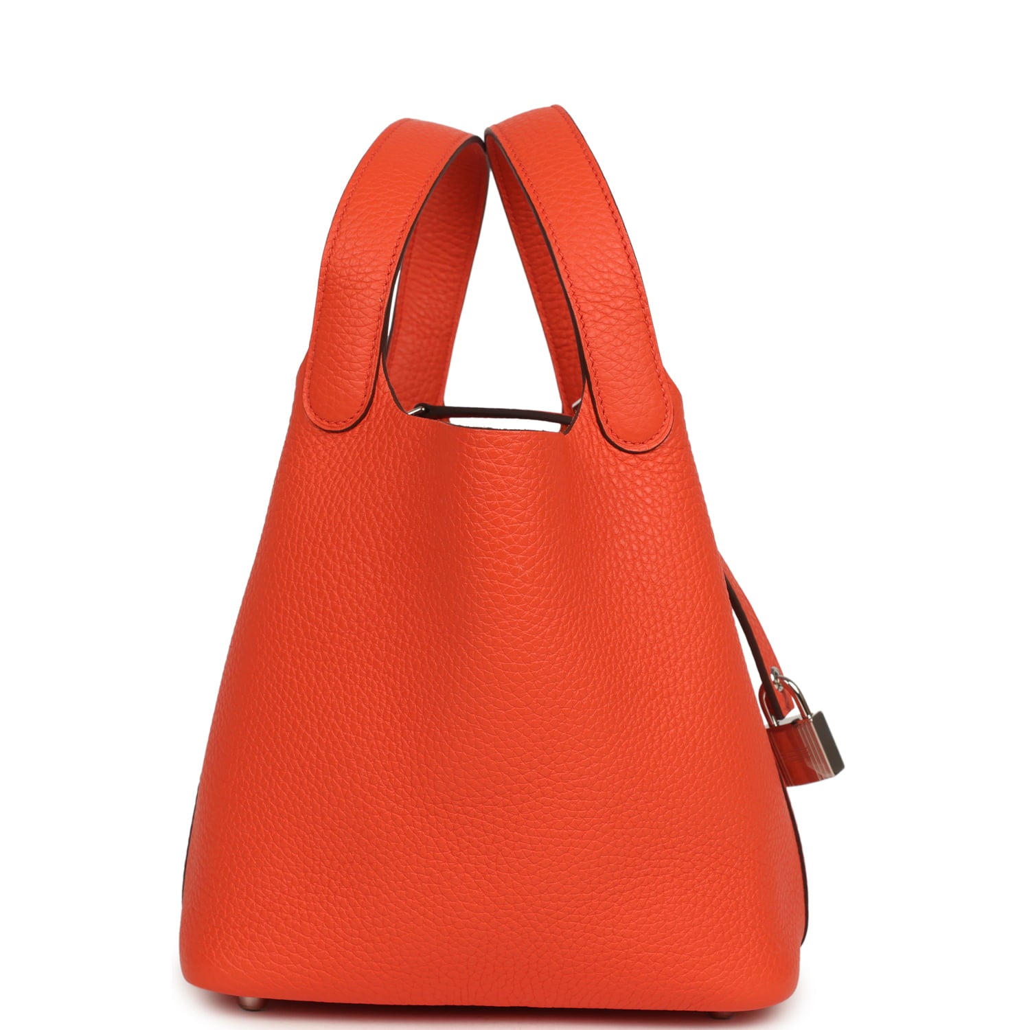 Hermes Picotin Lock 18 Orange Poppy Clemence Palladium Hardware