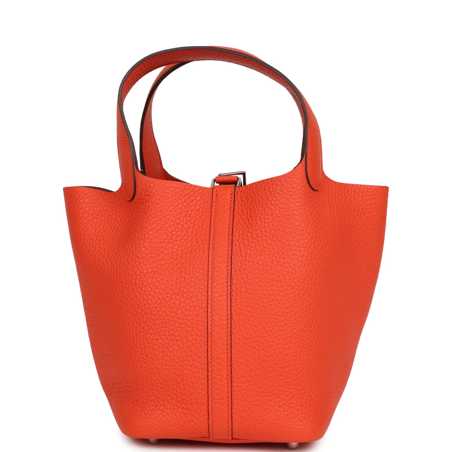 Hermes Picotin Lock 18 Orange Poppy Clemence Palladium Hardware