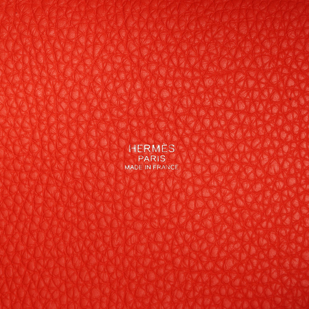 Hermes Picotin Lock 18 Orange Poppy Clemence Palladium Hardware
