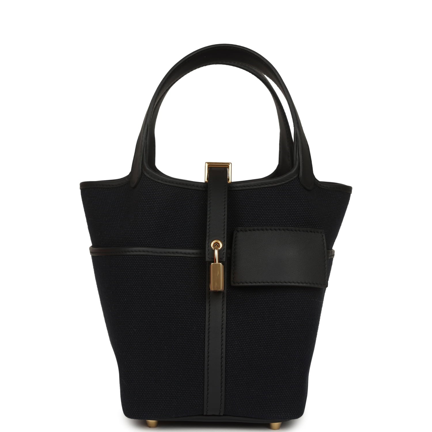 Hermes Picotin Cargo 18 Black Toile Goeland and Swift Gold Hardware