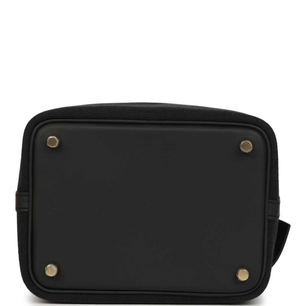 Hermes Picotin Cargo 18 Black Toile Goeland and Swift Gold Hardware