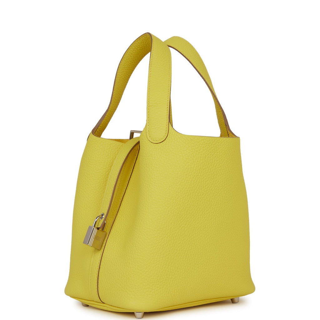 Hermes Picotin Lock 18 Lime Clemence Palladium Hardware