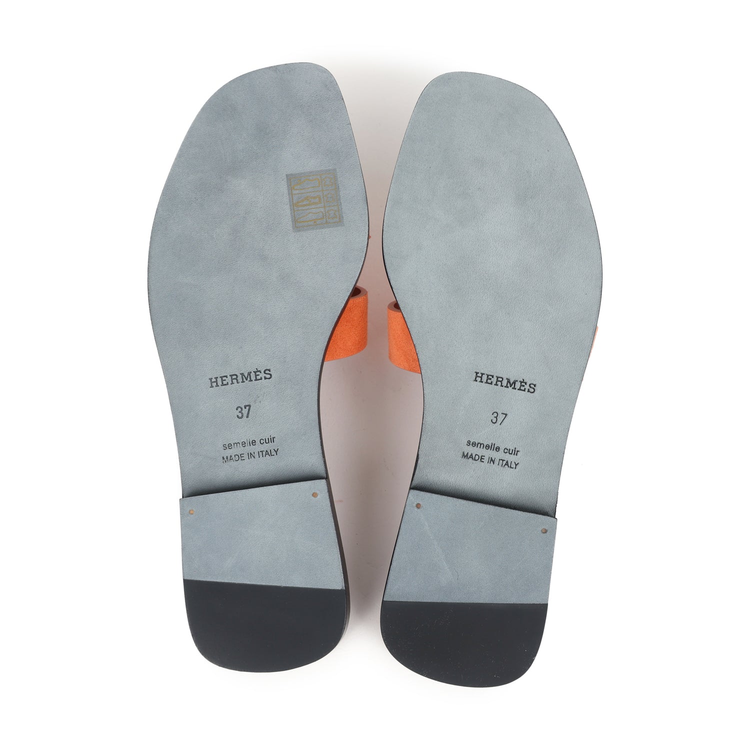 Hermes Oran Sandals Rose Bois De Santal Suede 37EU