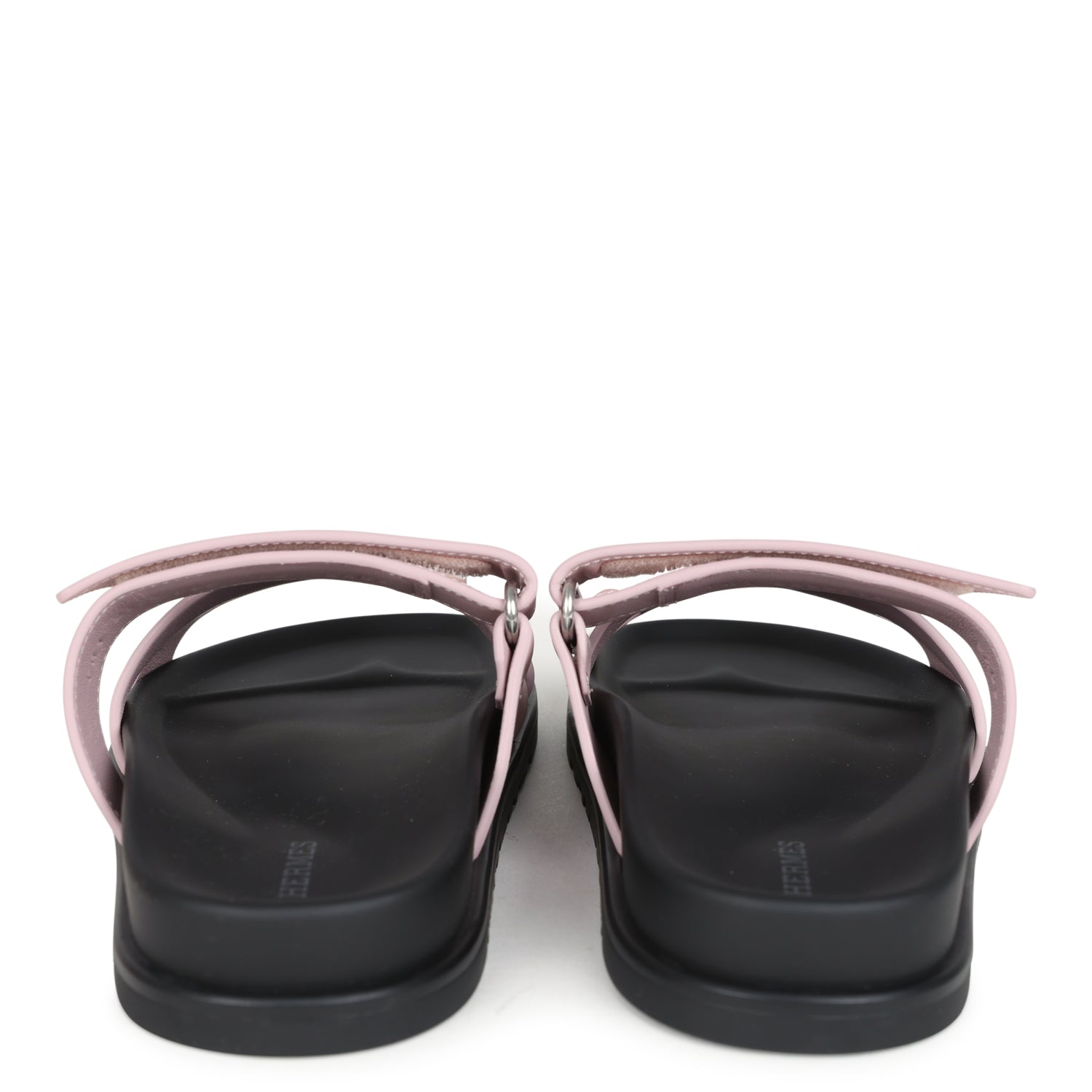 Hermes Chypre Techno Sandals Rose Cancan Calfskin Palladium Hardware 35 EU