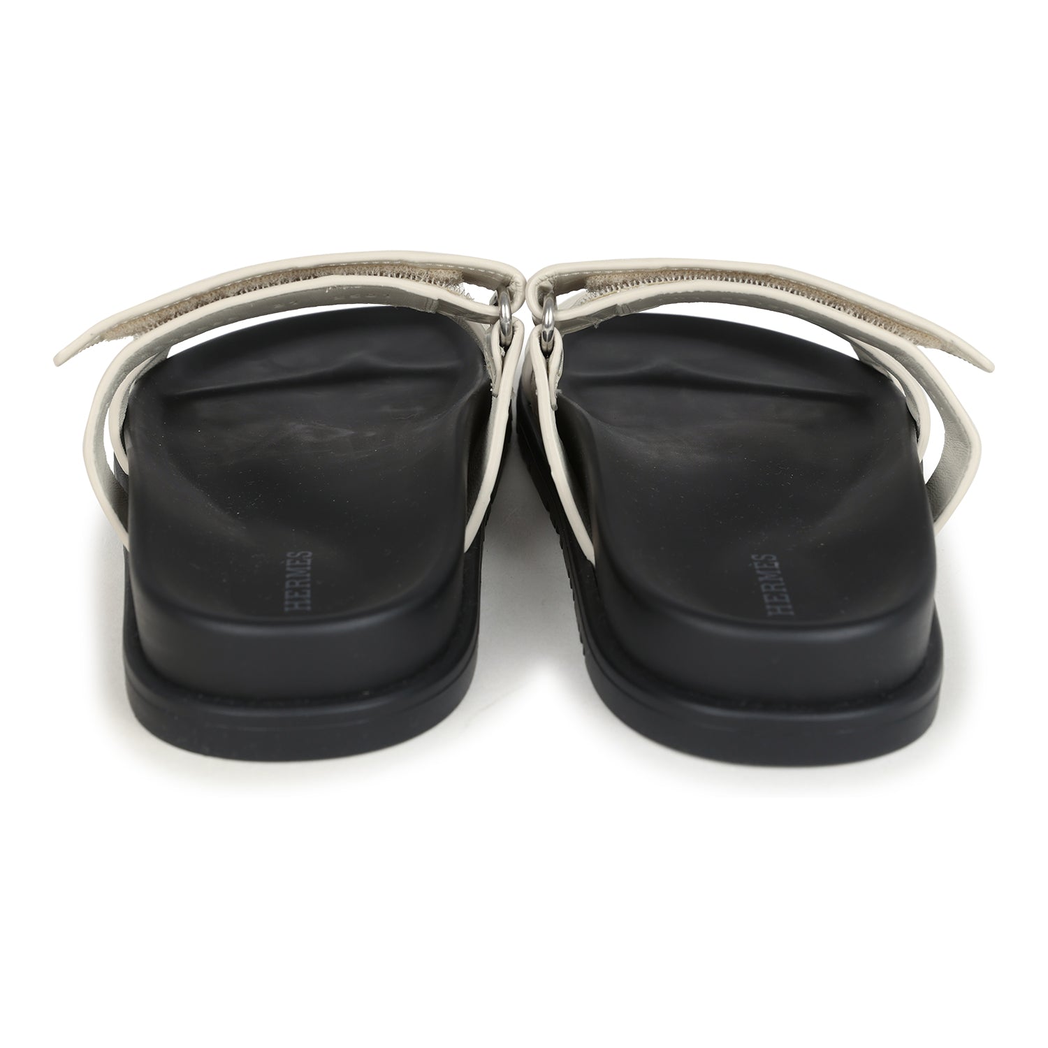 Hermes Chypre Techno Sandals Beige Glaise Matte Alligator Palladium Hardware 37 EU