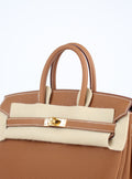 HERMÈS Togo Birkin 25 Gold