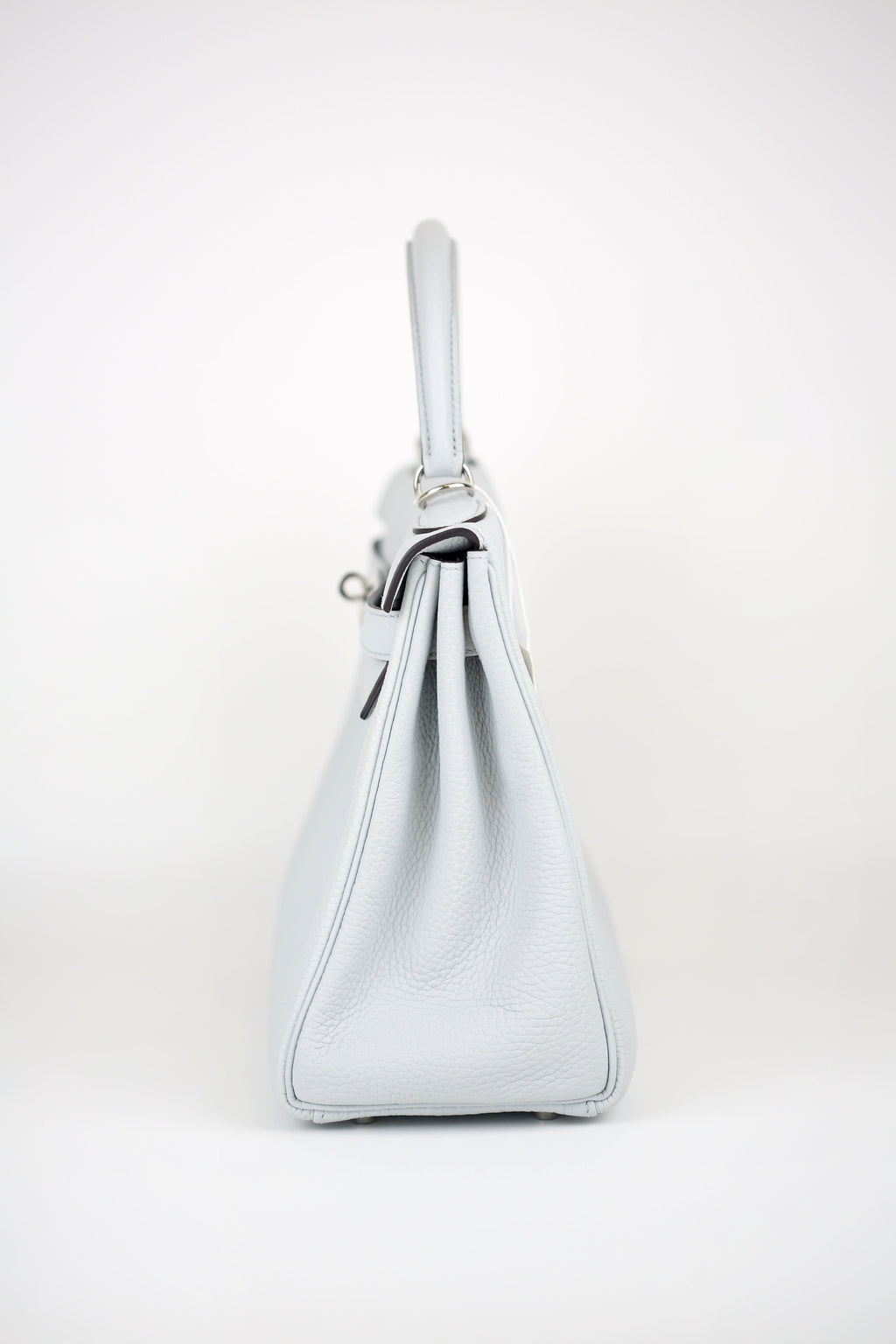 HERMES Togo Kelly Retourne 28 Rouge Bleu Pale