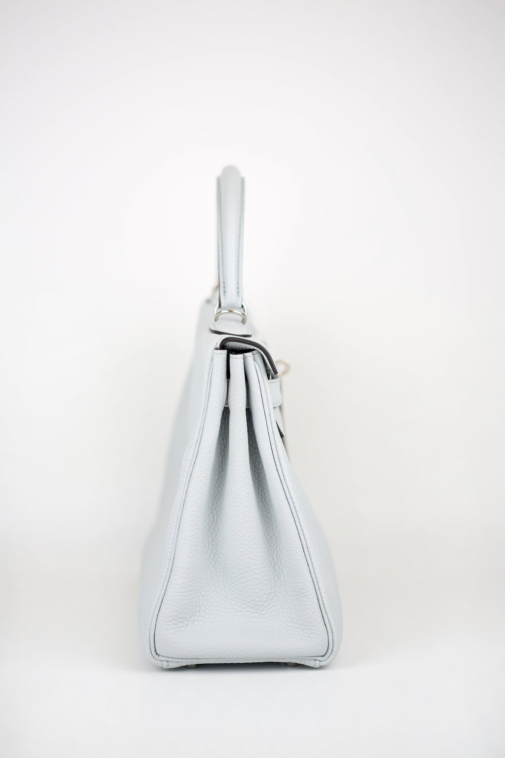 HERMES Togo Kelly Retourne 28 Rouge Bleu Pale