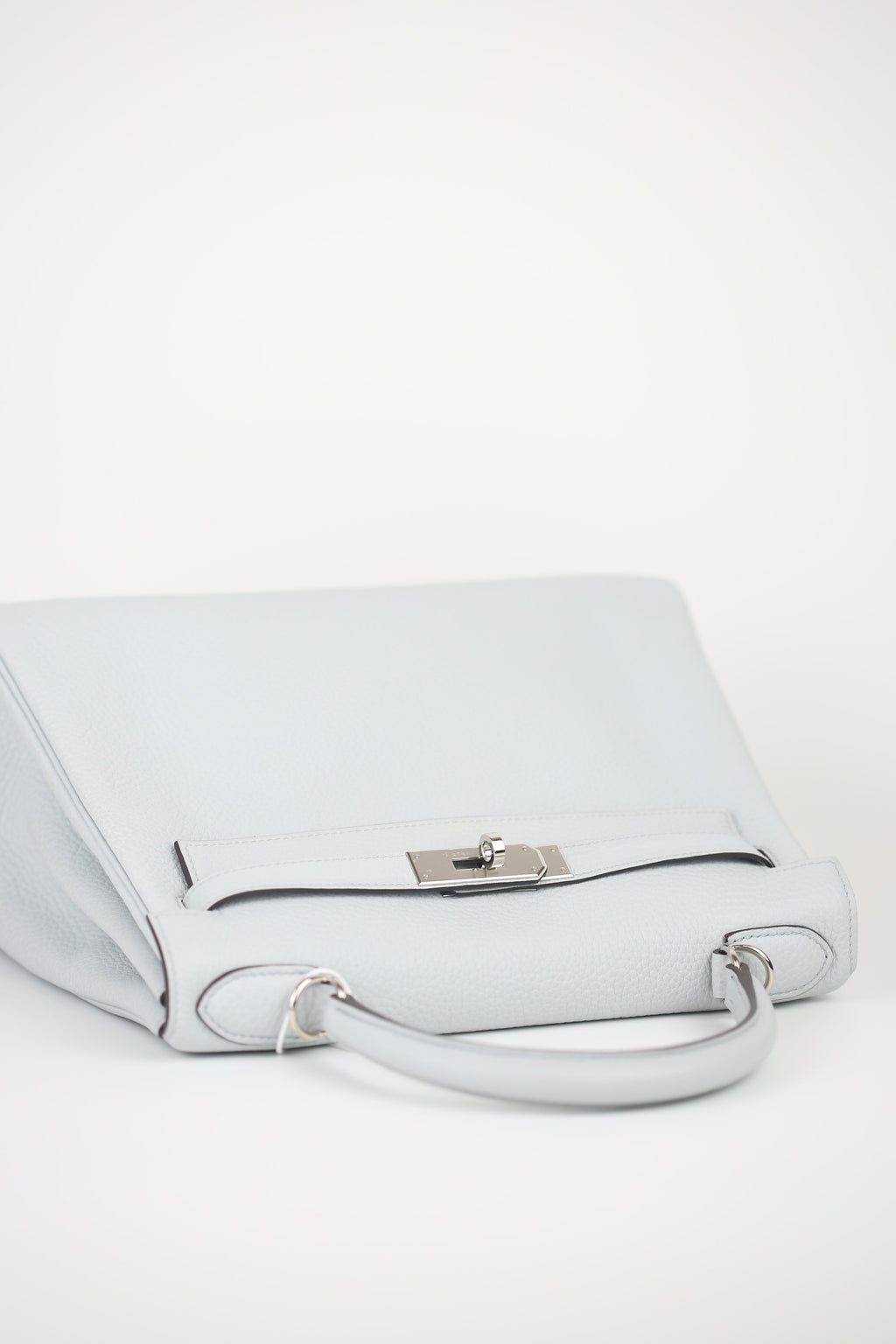 HERMES Togo Kelly Retourne 28 Rouge Bleu Pale