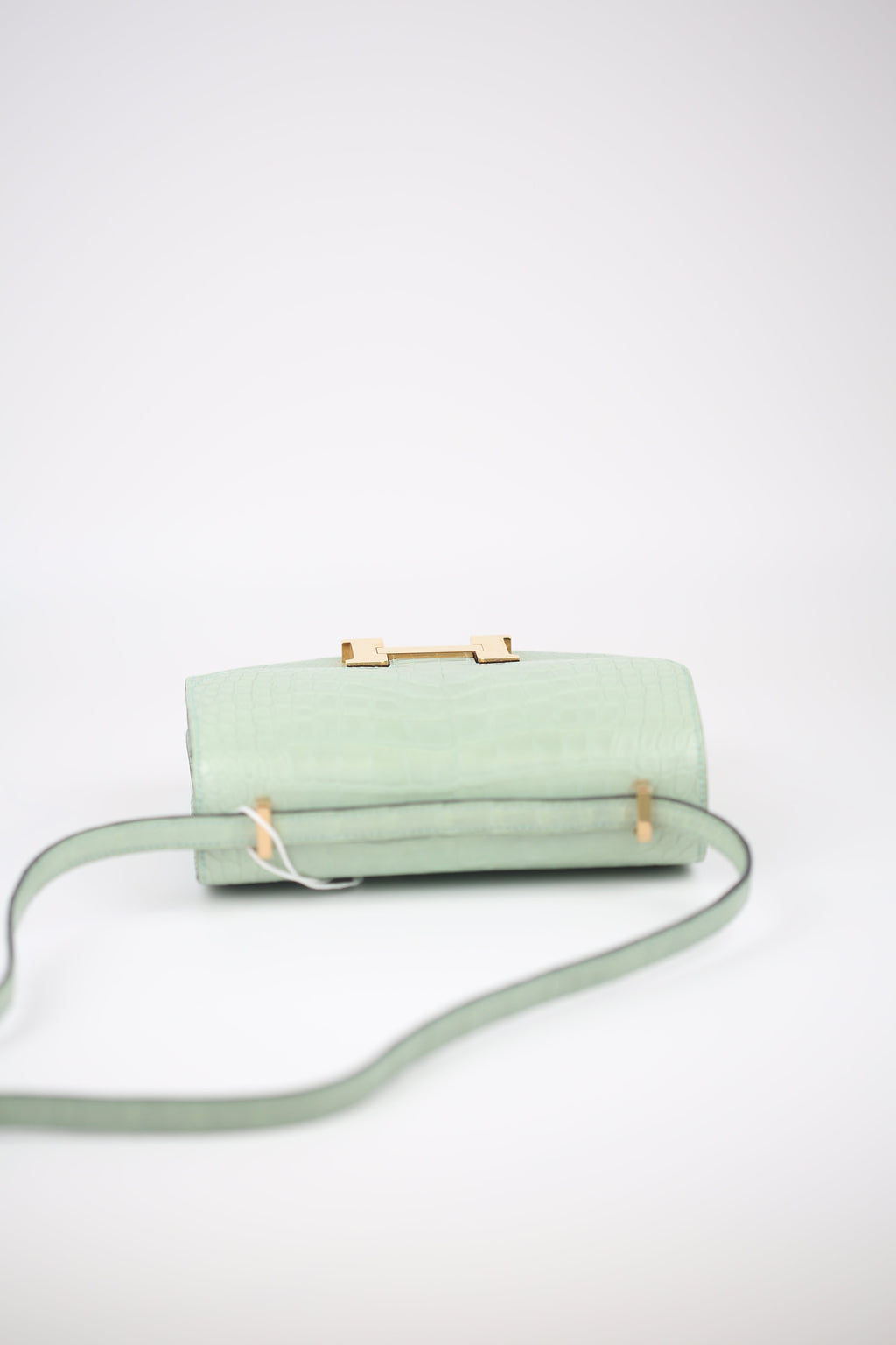 HERMÈS Shiny Alligator Constance 18 Vert d'Eau