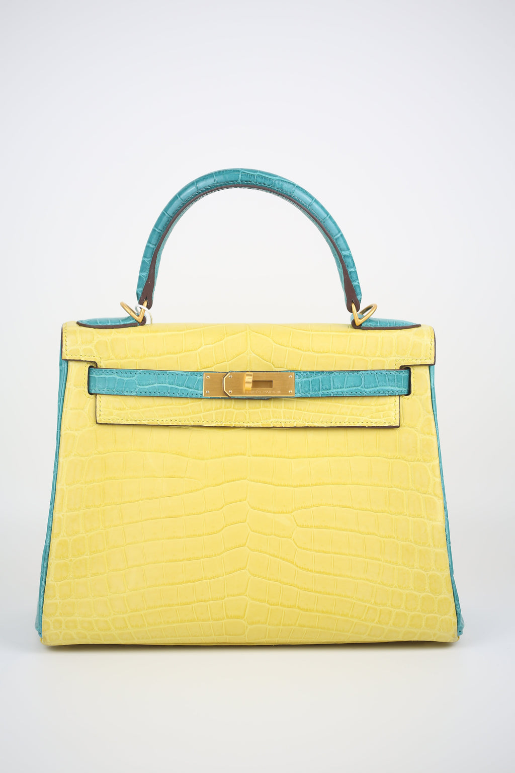 HERMÈS  Niloticus Kelly 28 Lime and Malachite