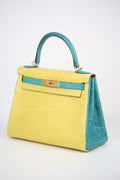 HERMÈS  Niloticus Kelly 28 Lime and Malachite