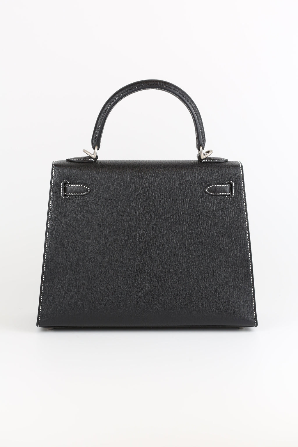 HERMES Chevre Kelly 25 Noir&White line