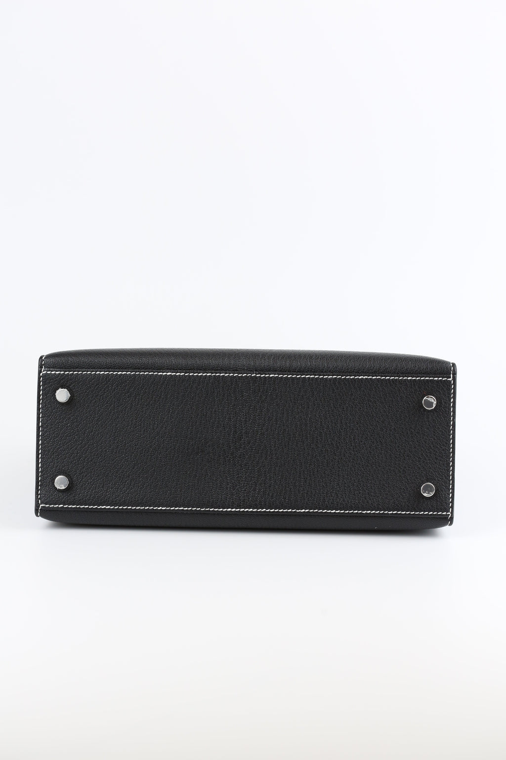 HERMES Chevre Kelly 25 Noir&White line