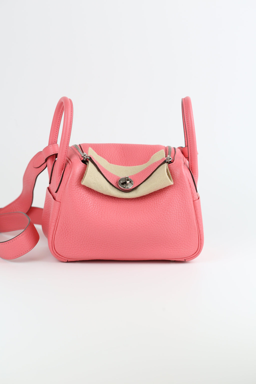 HERMÈS Clemence Mini Rose Azelee