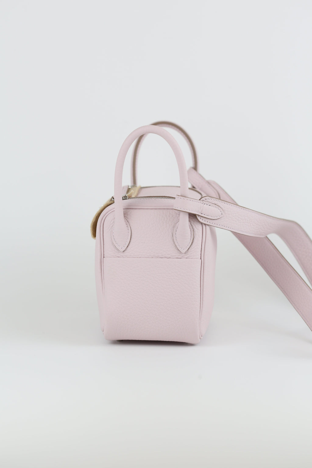 Hermes Clemence Mini Lindy Mauve pate
