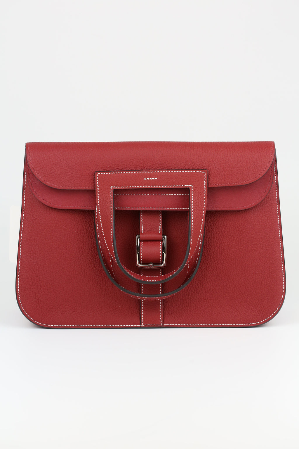 Hermes Halzan 31 in Rouge Grenat Red
