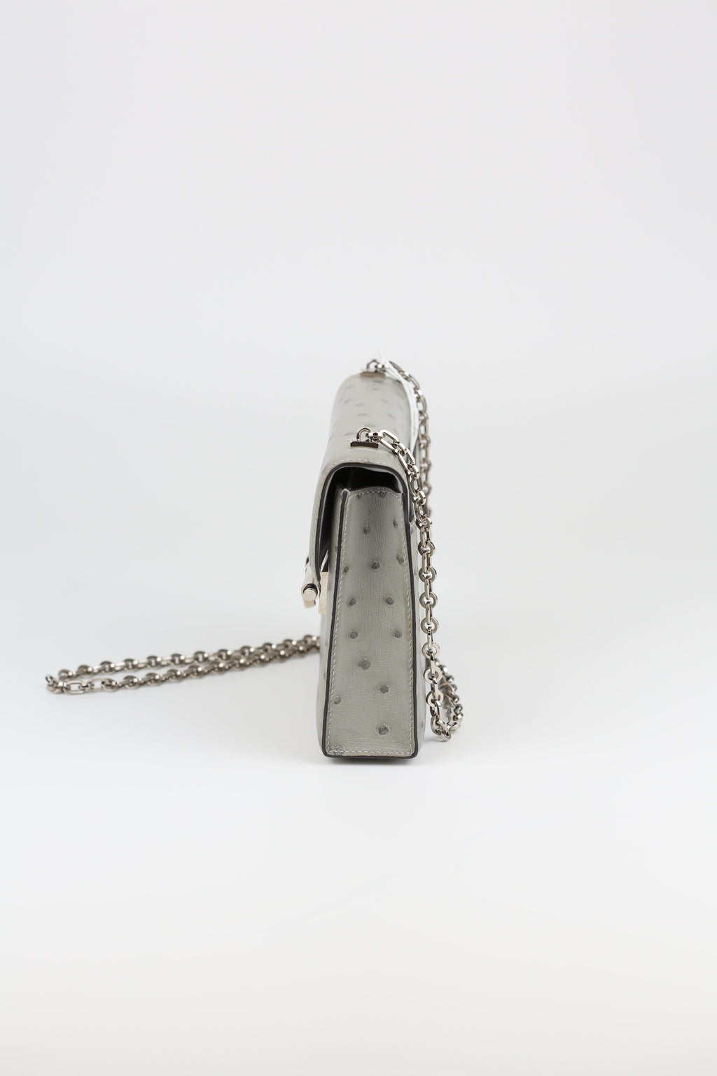 Hermes  Verrou Mini Gris Moiette Ortrich