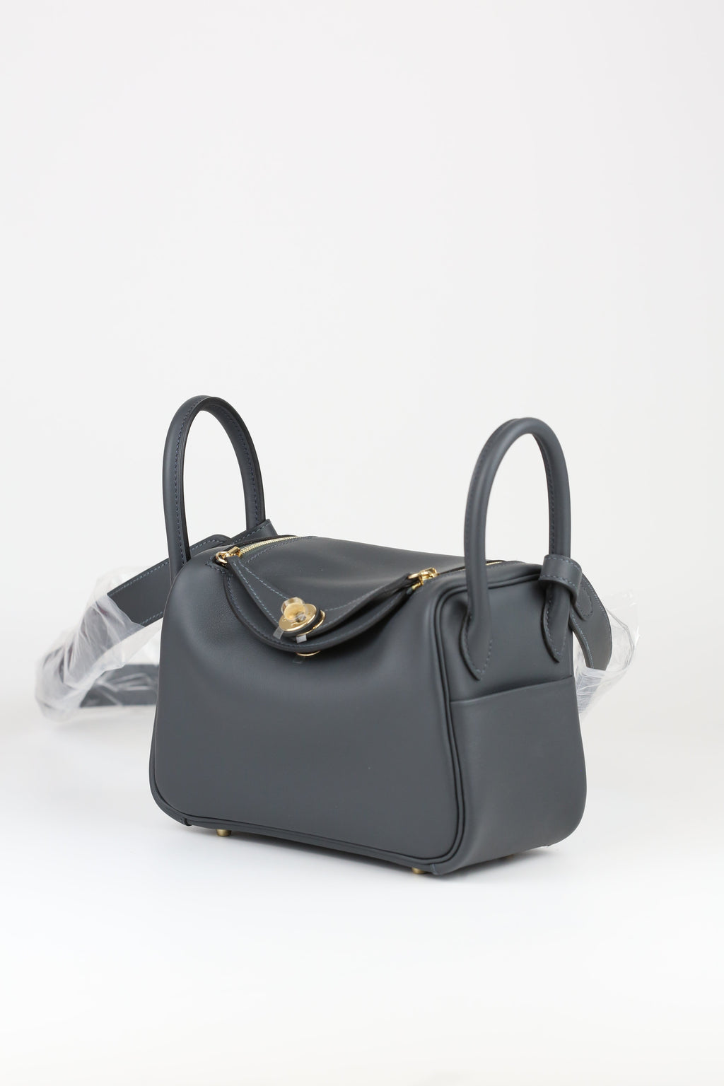 HERMÈS swift Mini Lindy Gris Misty + Noir