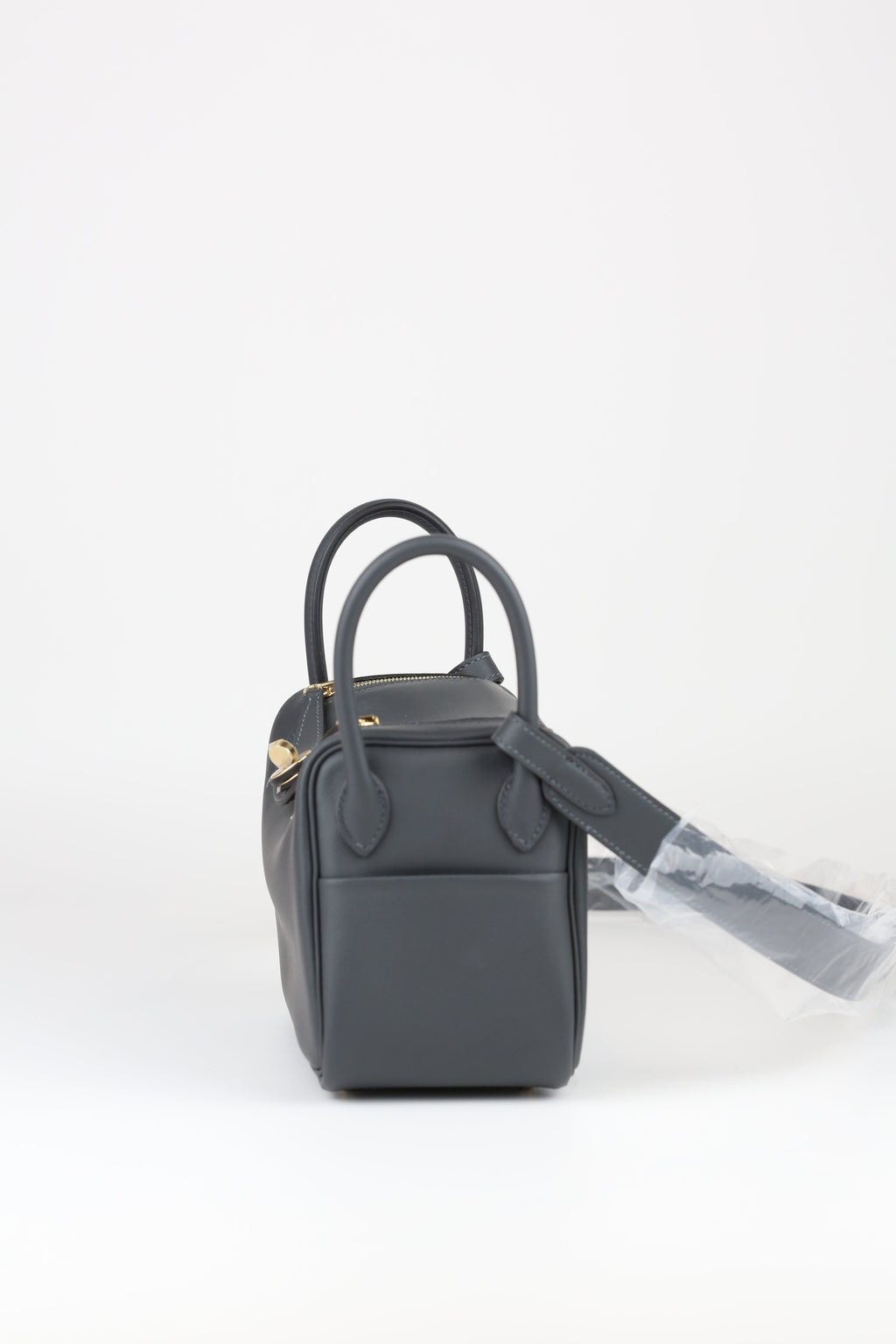 HERMÈS swift Mini Lindy Gris Misty + Noir