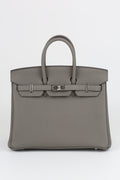 HERMÈS Birkin 25 Gris Meyer Silver