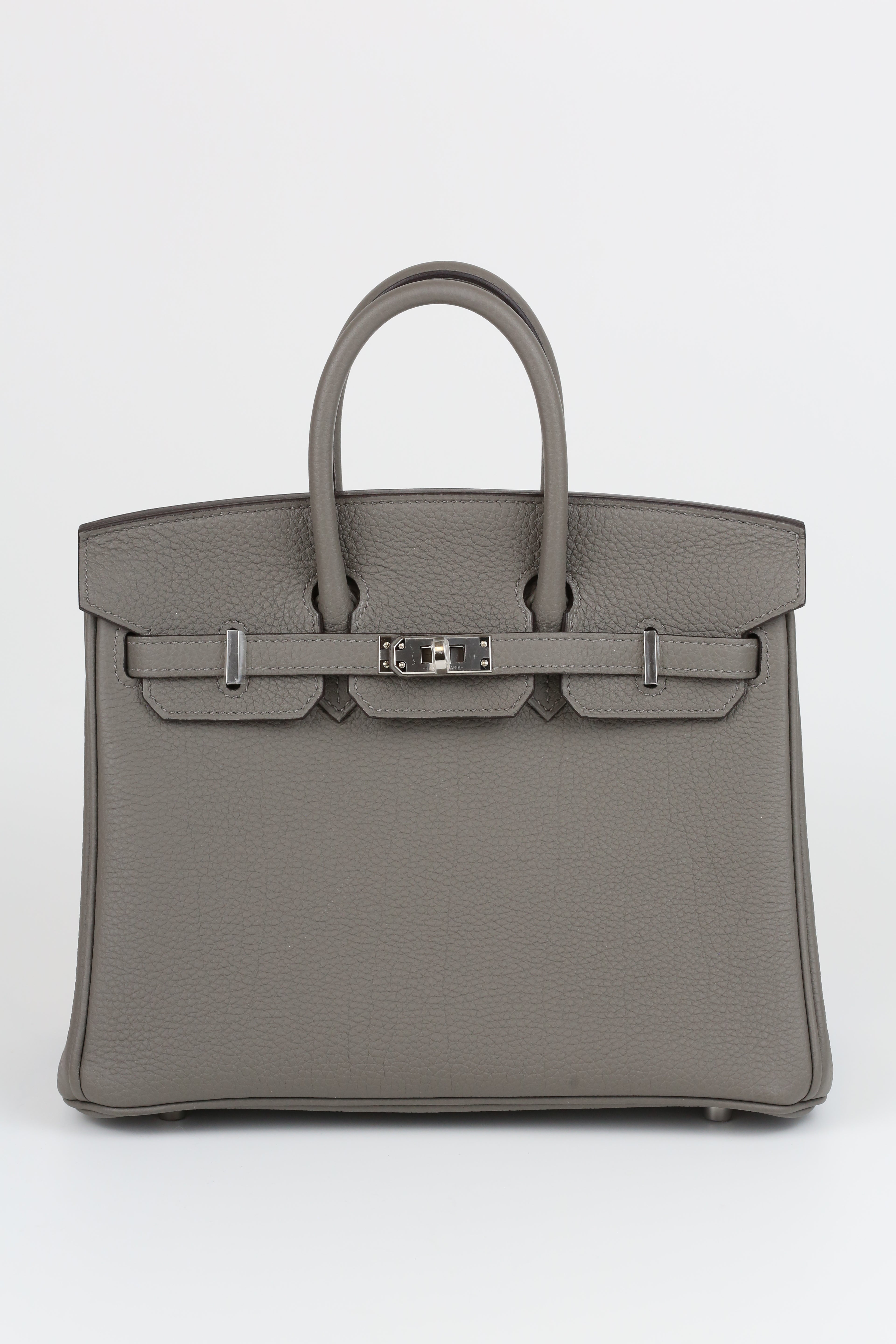 HERMÈS Birkin 25 Gris Meyer Silver