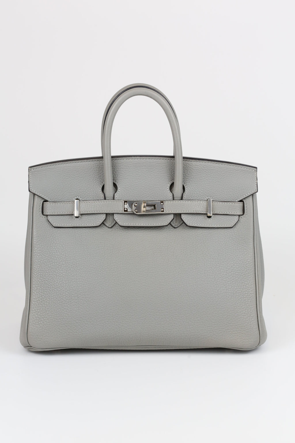 HERMÈS Birkin 25 Gris Mouette Silver togo