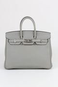 HERMÈS Birkin 25 Gris Mouette Silver togo