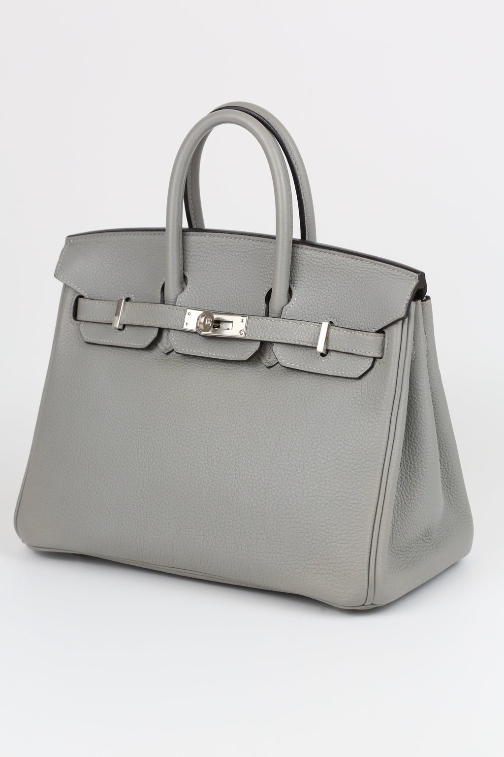 HERMÈS Birkin 25 Gris Mouette Silver togo