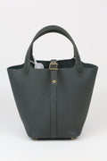 HERMÈS Picotin 18 Vert Mangrove gold