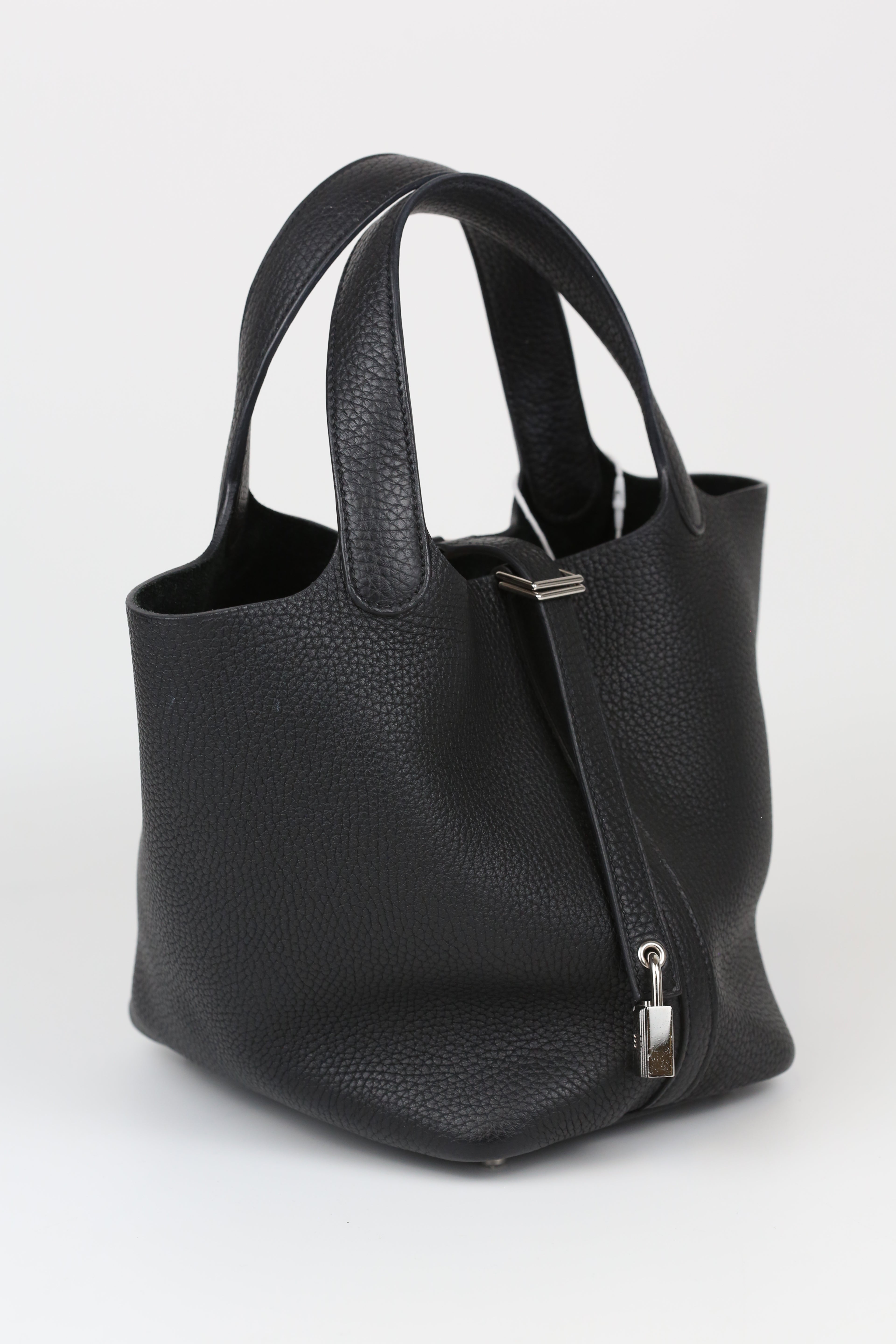 HERMÈS Picotin 18 Noir Silver