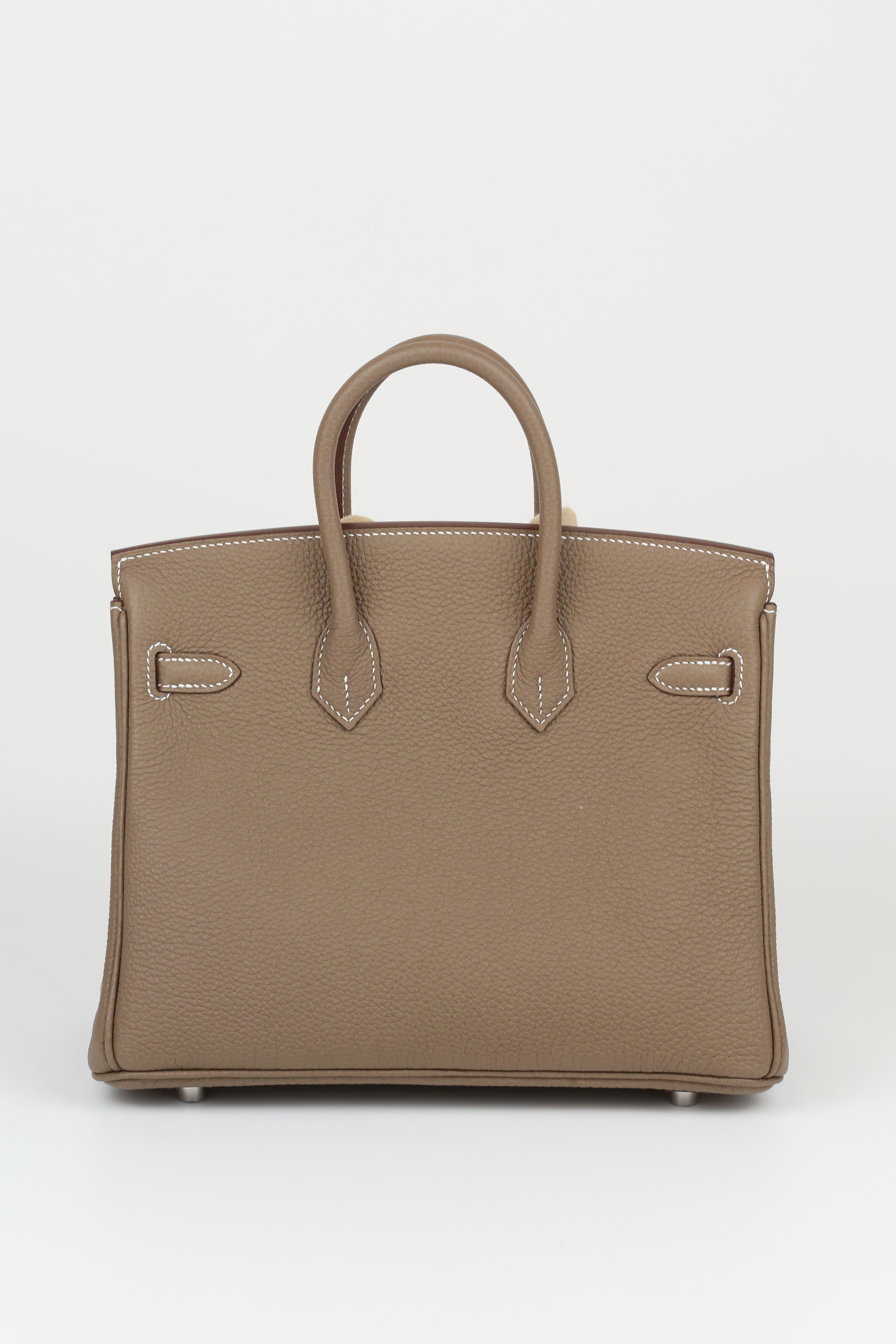 HERMÈS Birkin 25 Etoupe Silver