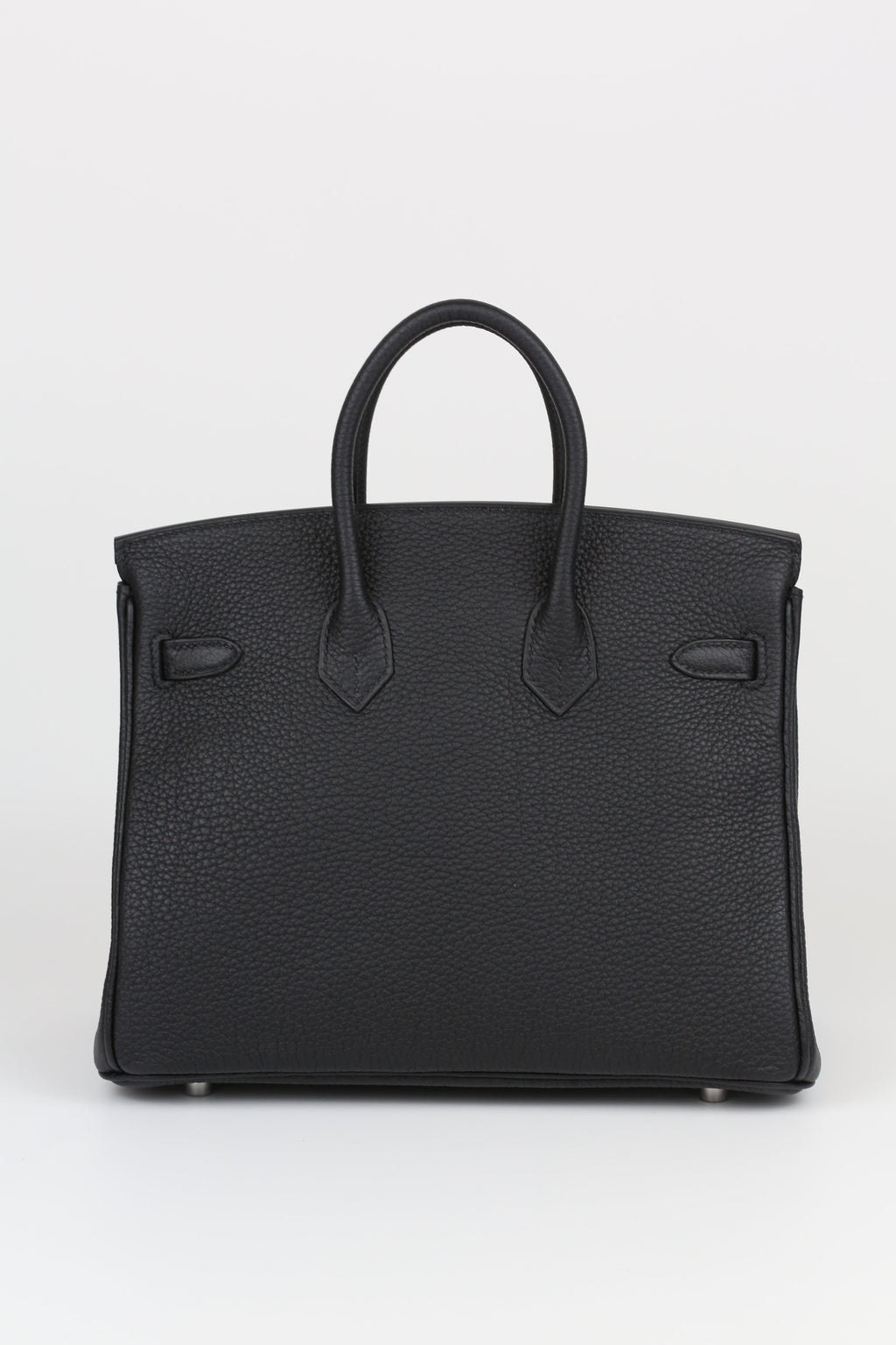 HERMÈS Birkin 25 Noir Silver