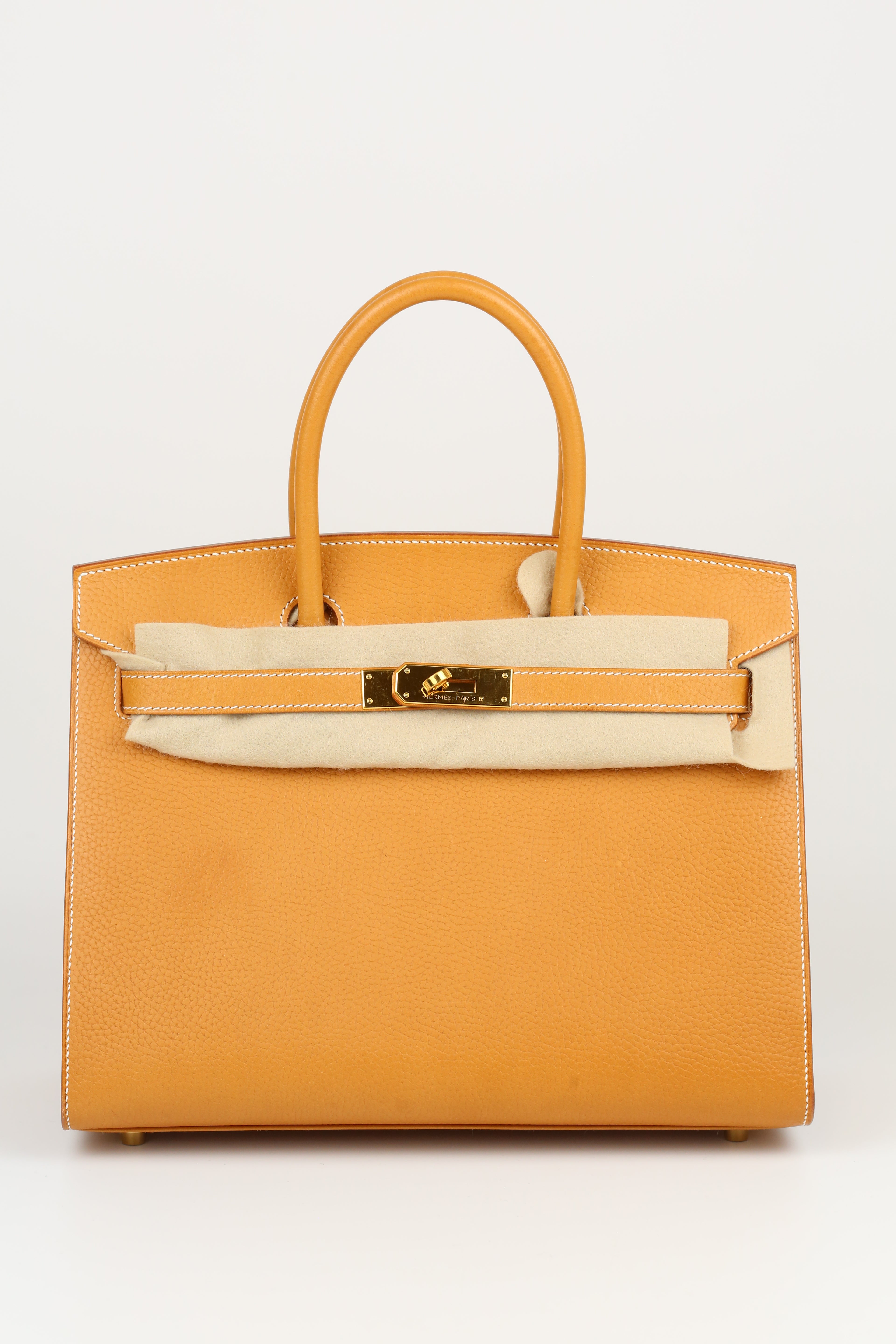 HERMÈS Birkin 30 Naturel Sable Gold