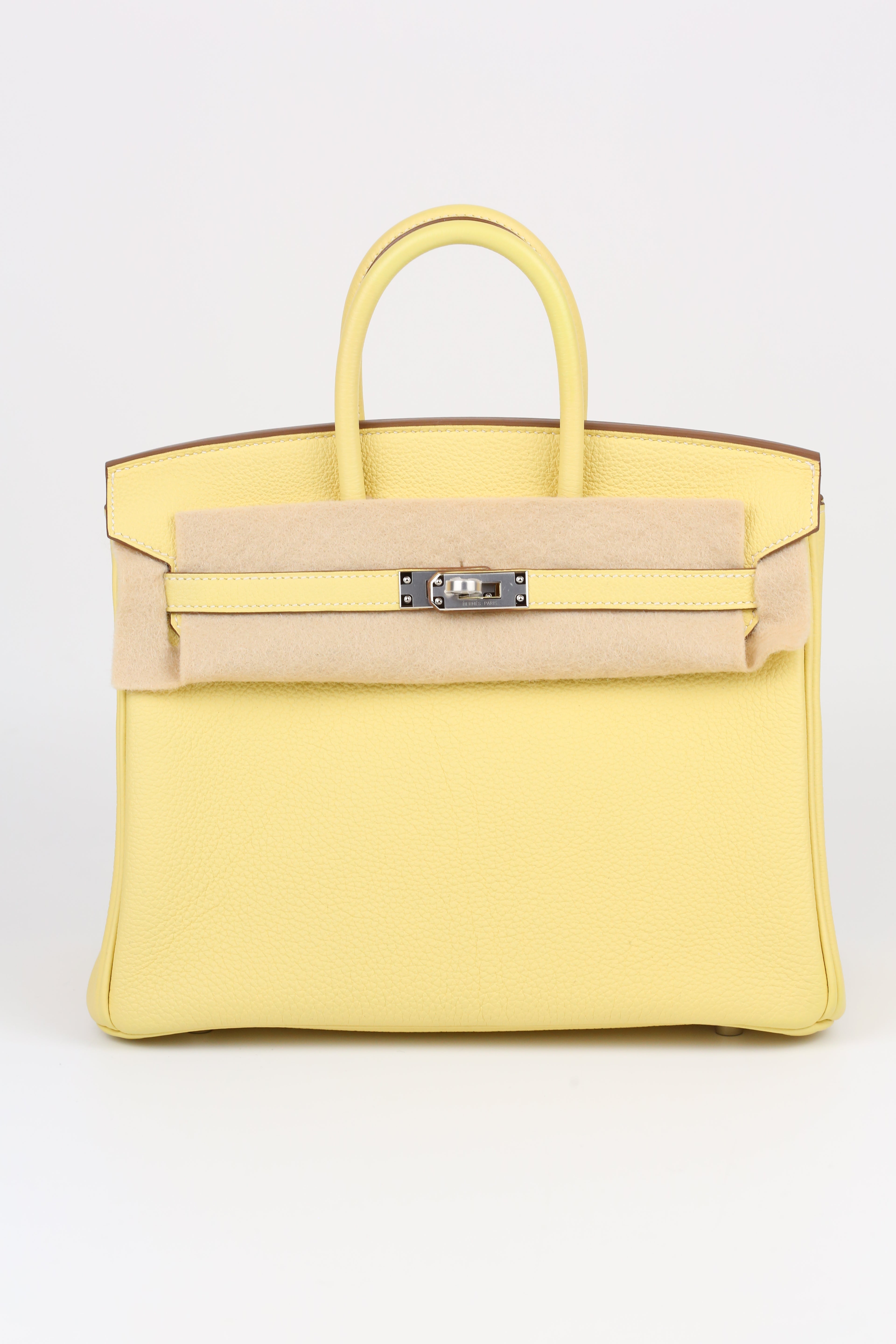 HERMÈS Birkin 25 Jaune Poussin
