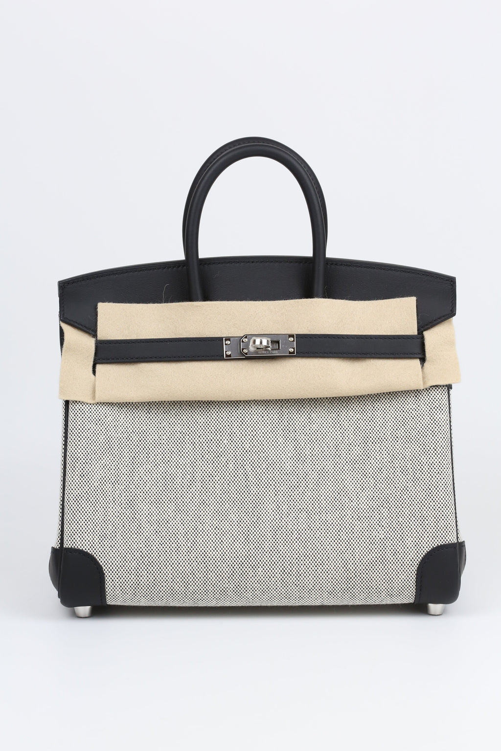 HERMÈS Birkin 25 Noir Ecru