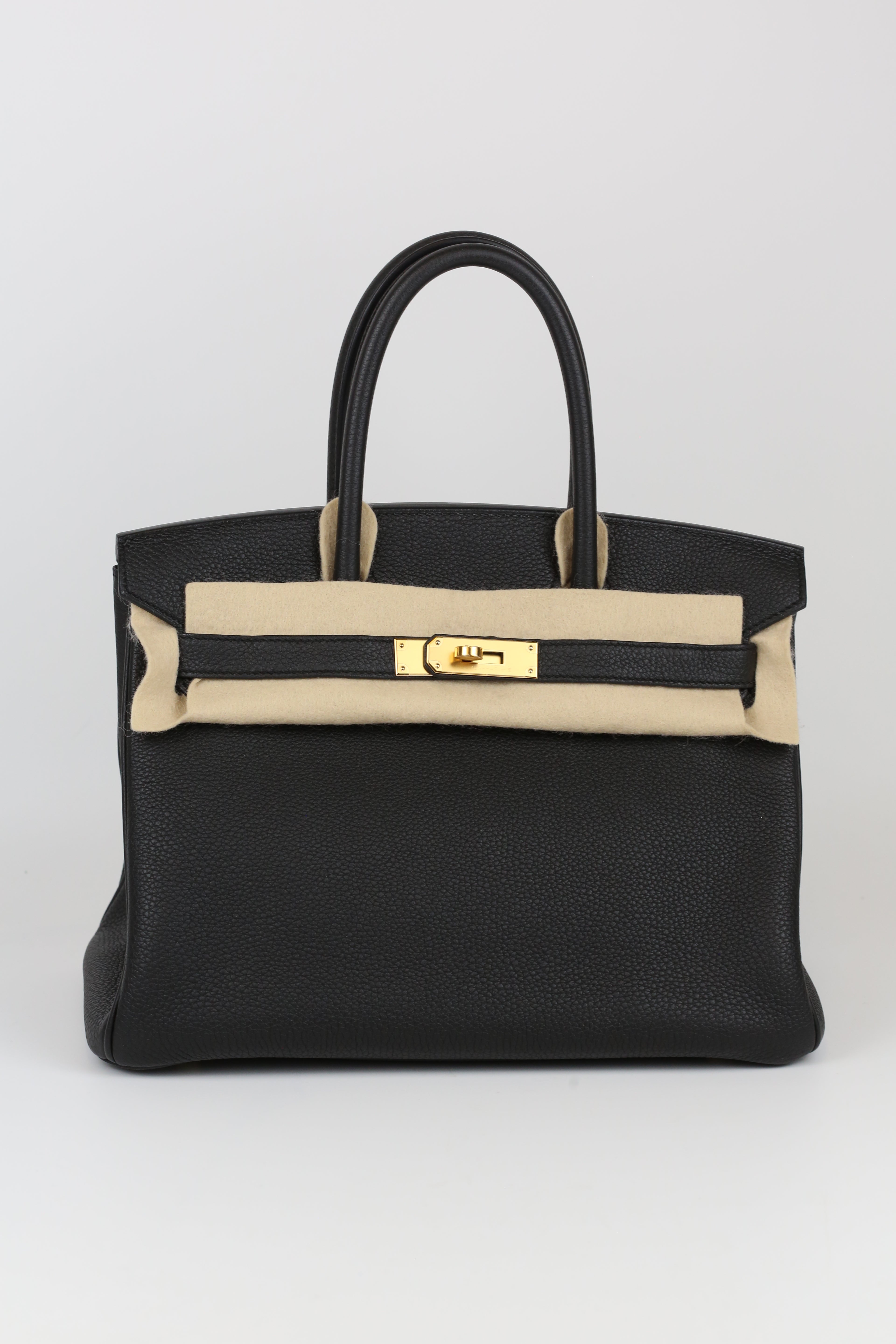 HERMÈS Birkin 30 Noir Gold