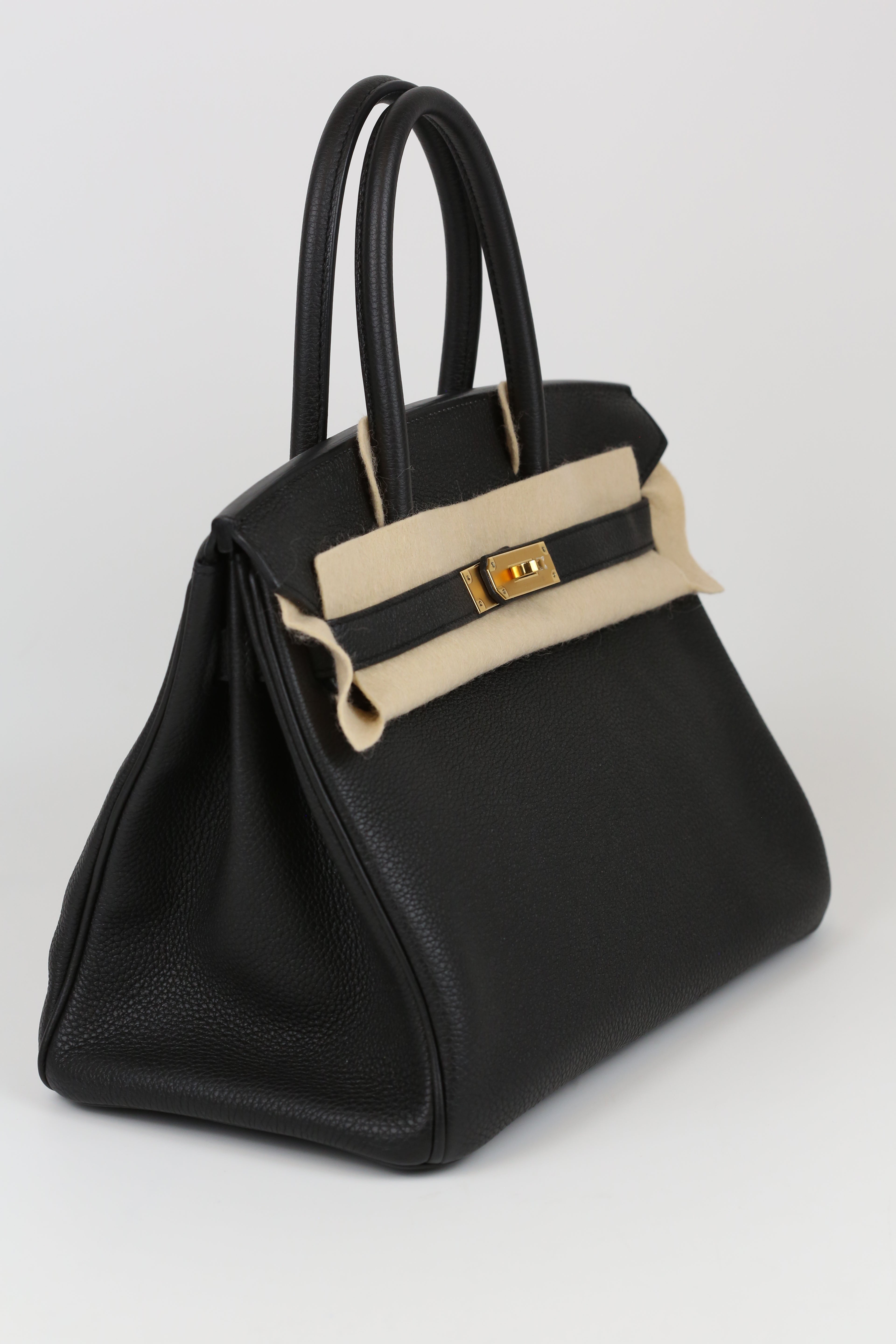 HERMÈS Birkin 30 Noir Gold