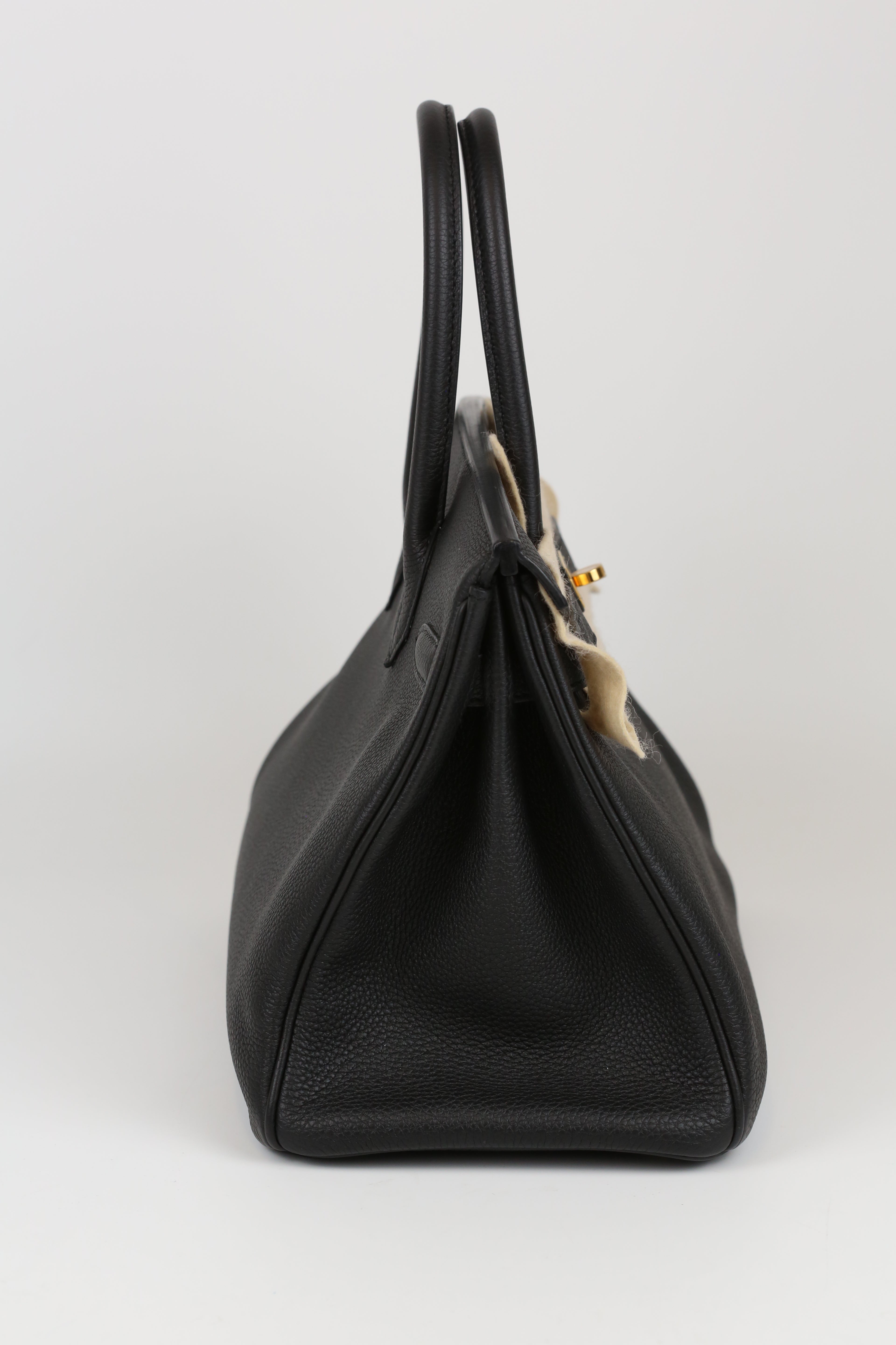 HERMÈS Birkin 30 Noir Gold