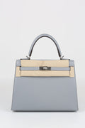 HERMÈS Kelly 25 8U Blue Glacier